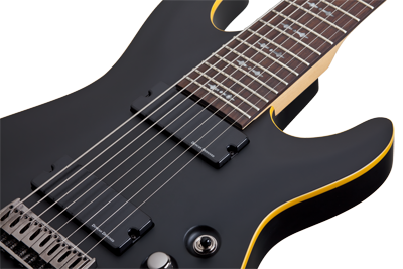 SCHECTER E-Gitarre, Demon 8, Aged Black Satin
