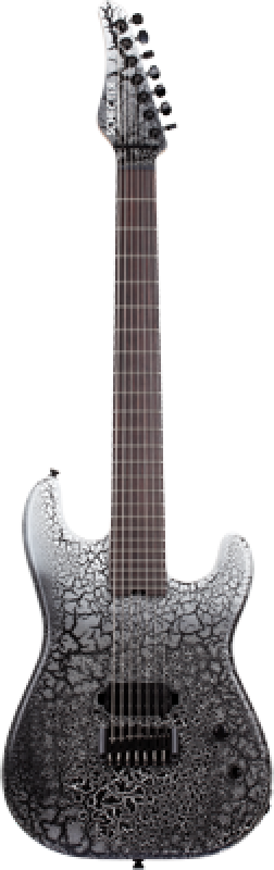 SCHECTER E-Gitarre, USA Custom Shop John Browne Zenith-7, Fracture Whi