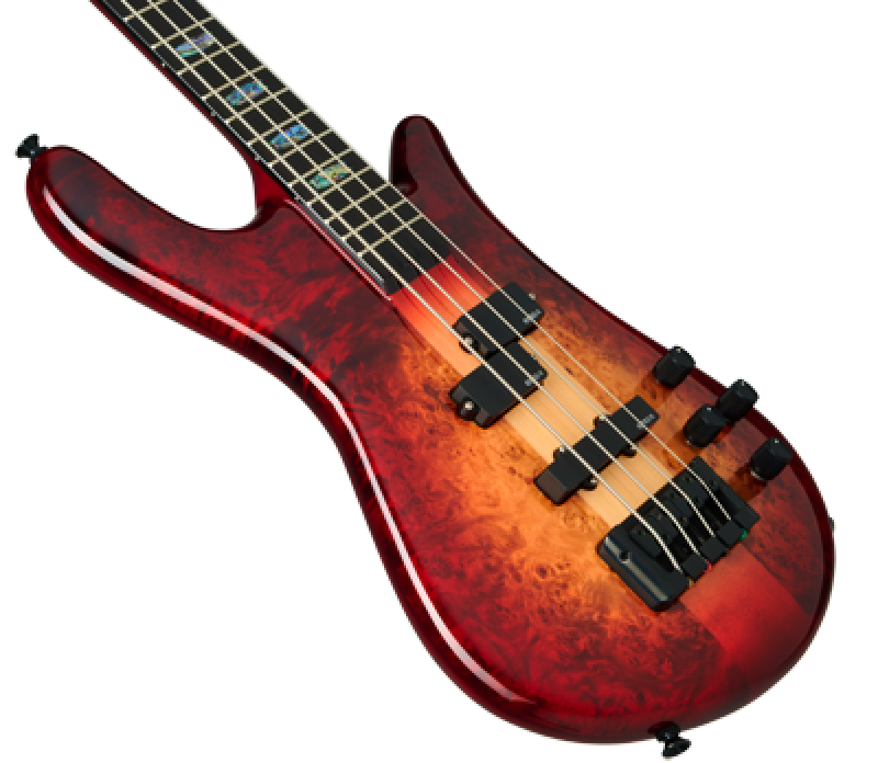 SPECTOR Bassgitarre, Euro CST, 4-Saiter, aktiv, Natural Red Burst Glos