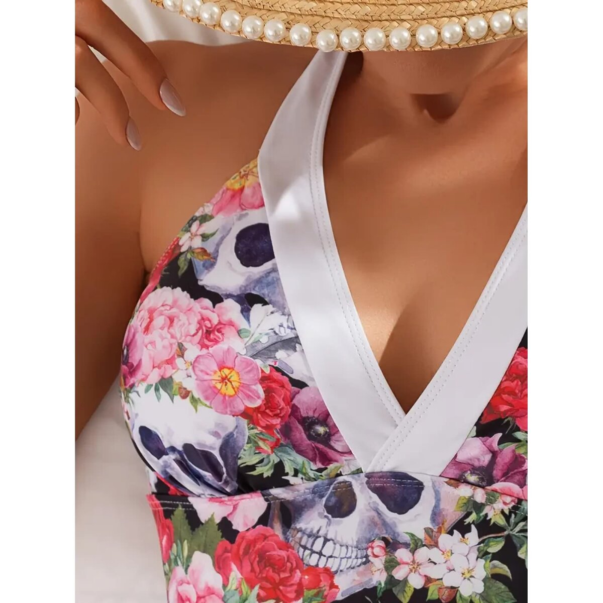 ROCK-HUS Badeanzug "Skulls´n Flowers"