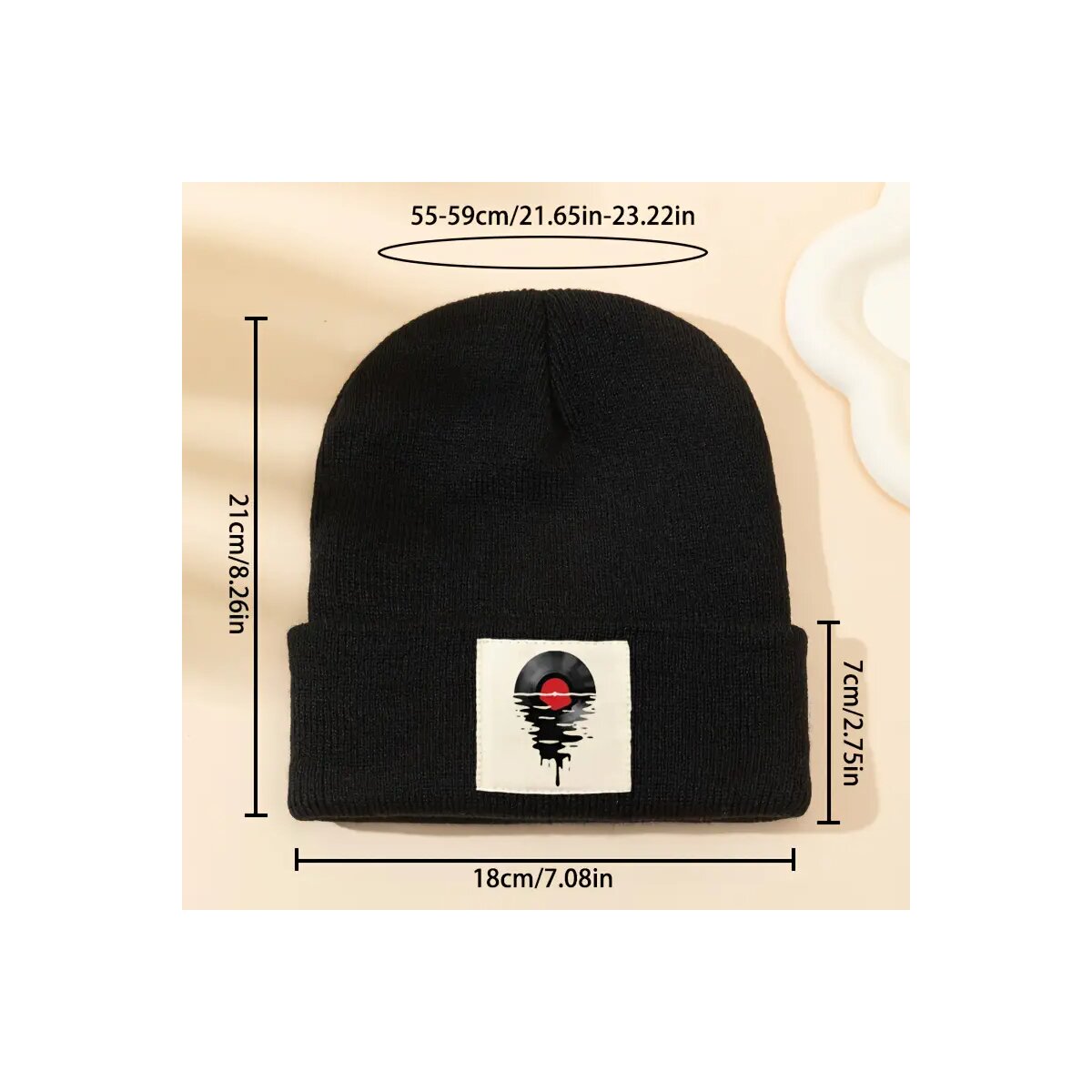 ROCK-HUS Strick-Beanie Melting Vinyl