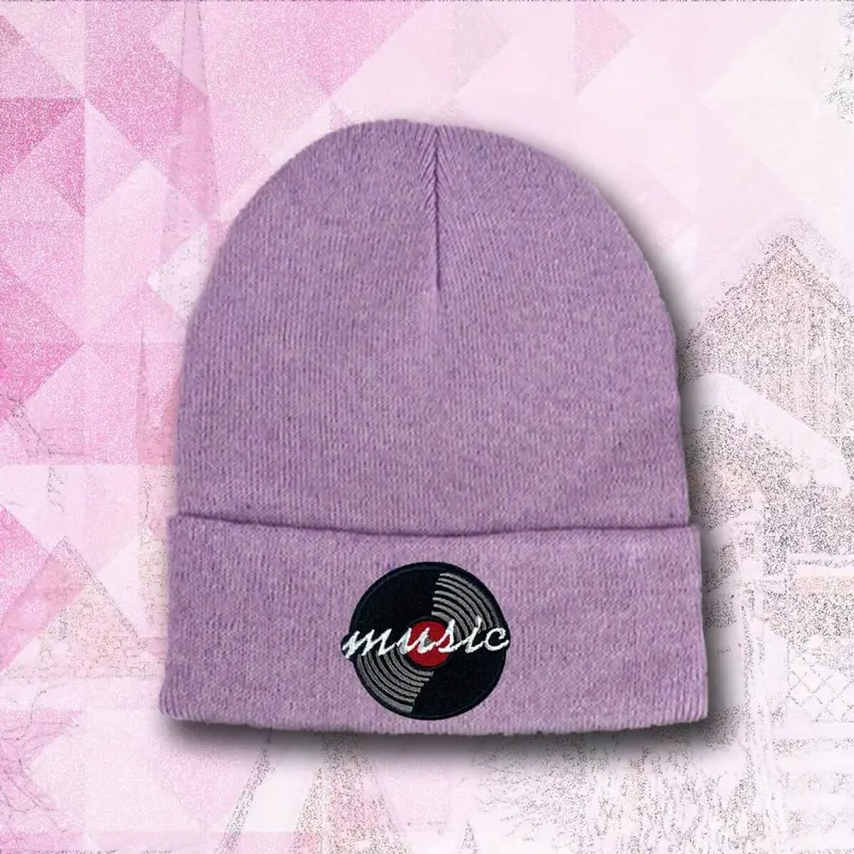 ROCK-HUS Strickmütze Schallplatte