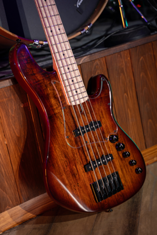 Preview: CORT Bassgitarre, GB-Fusion 5, Antique Brown Burst, Gigbag