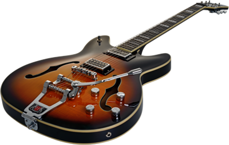 Preview: HAGSTROM E-Gitarre, Tremar Viking Baritone DLX, Tobacco Sunburst