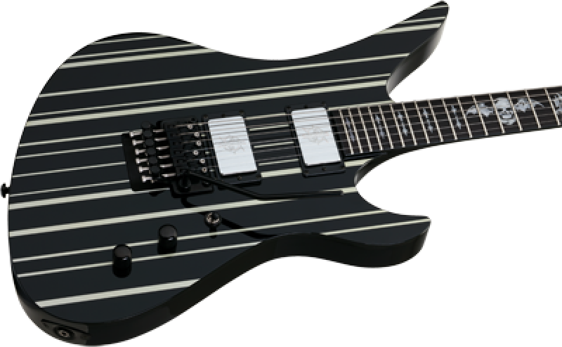 SCHECTER E-Gitarre, Signature Synyster Custom FR, Gloss Black/Silver S