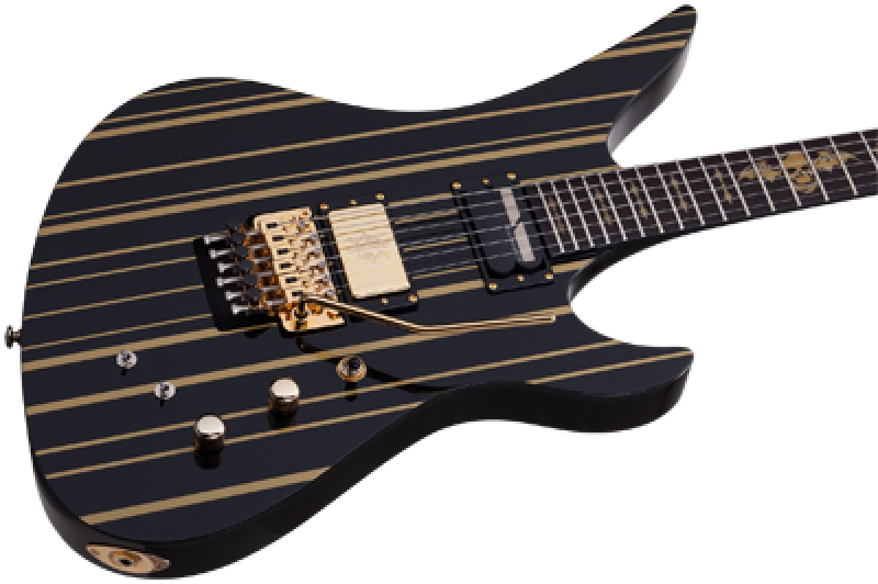 SCHECTER E-Gitarre, Signature Synyster Custom FR S, Gloss Black/Gold S