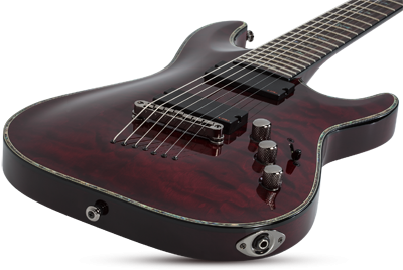 SCHECTER E-Gitarre, Hellraiser C-7, Black Cherry