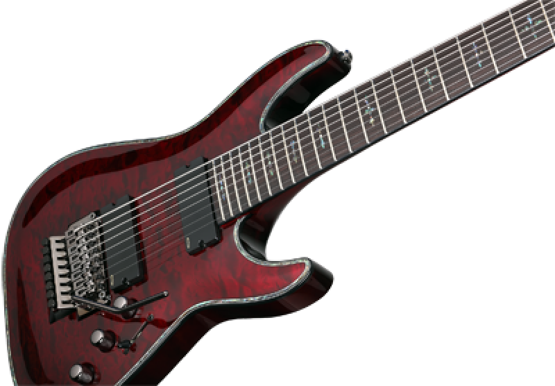 SCHECTER E-Gitarre, Hellraiser C-8 FR, Black Cherry