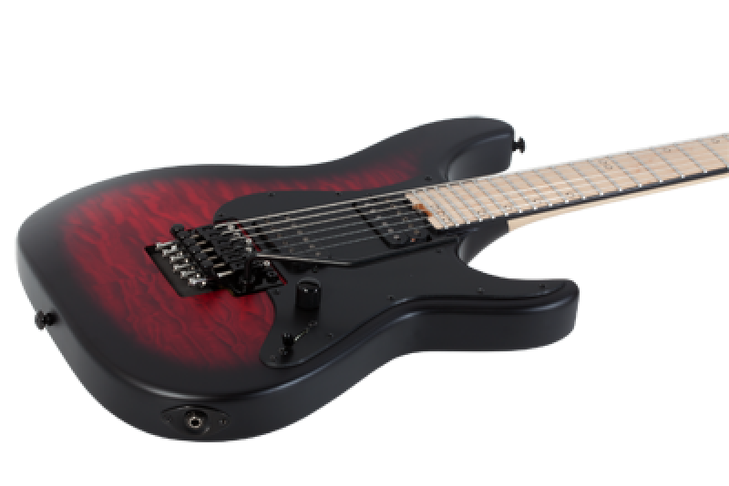 SCHECTER E-Gitarre, Miles Dimitri Baker, Crimson Red Burst Satin