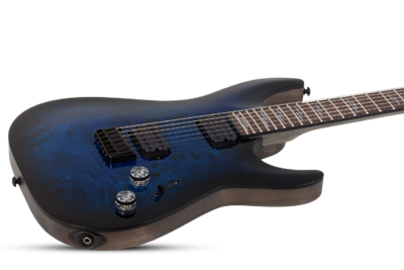 SCHECTER E-Gitarre, Omen Elite 6, See Thru Blue Burst