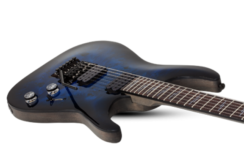 SCHECTER E-Gitarre, Omen Elite 6 FR, See Thru Blue Burst