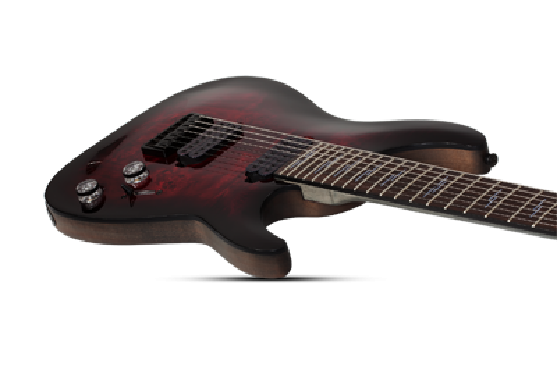 SCHECTER E-Gitarre, Omen Elite 7, Black Cherry Burst