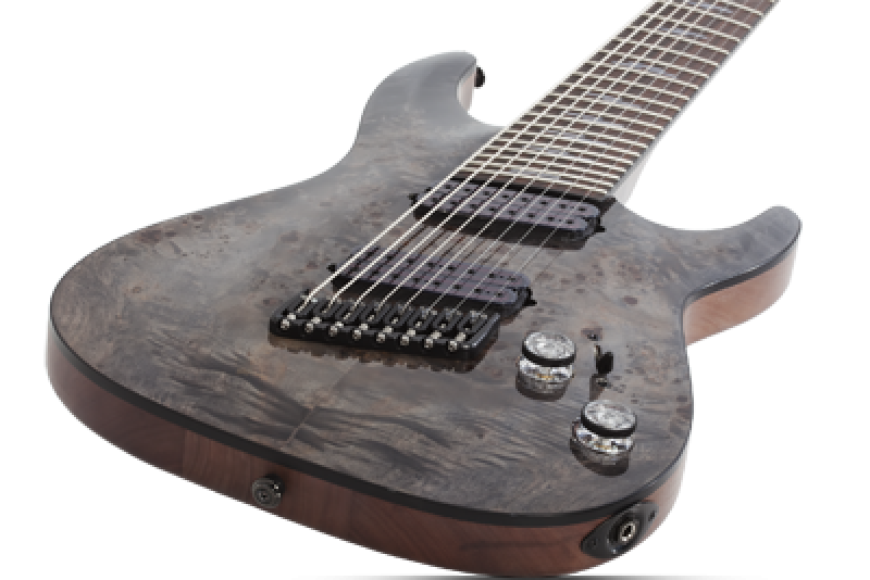 SCHECTER E-Gitarre, Omen Elite 8, MultiScale, Charcoal