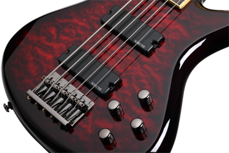 Preview: SCHECTER Bassgitarre, Stiletto Extreme-5, Black Cherry
