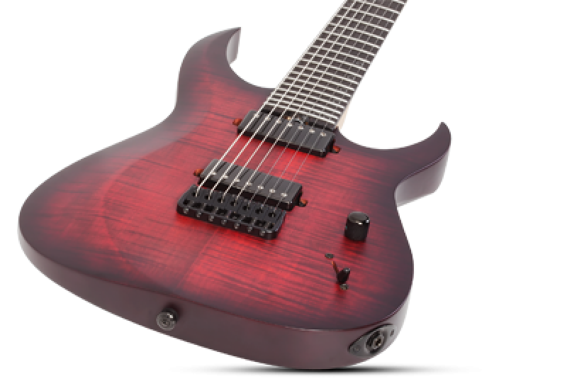 SCHECTER E-Gitarre, Sunset-7 Extreme, Scarlet Burst