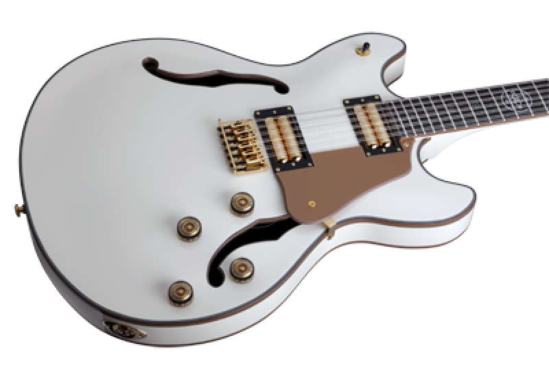 Preview: SCHECTER E-Gitarre, Signature Wayne Hussey Corsair-12, Ivory
