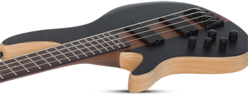 Preview: SCHECTER Bassgitarre, Charles Berthoud CB-4, See-Thru Black Satin, Lin
