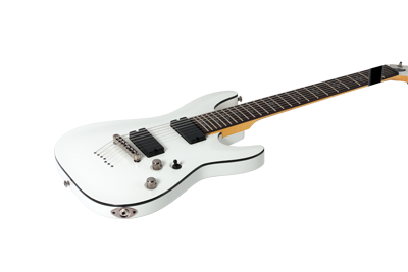 SCHECTER E-Gitarre, Demon 7, Vintage White