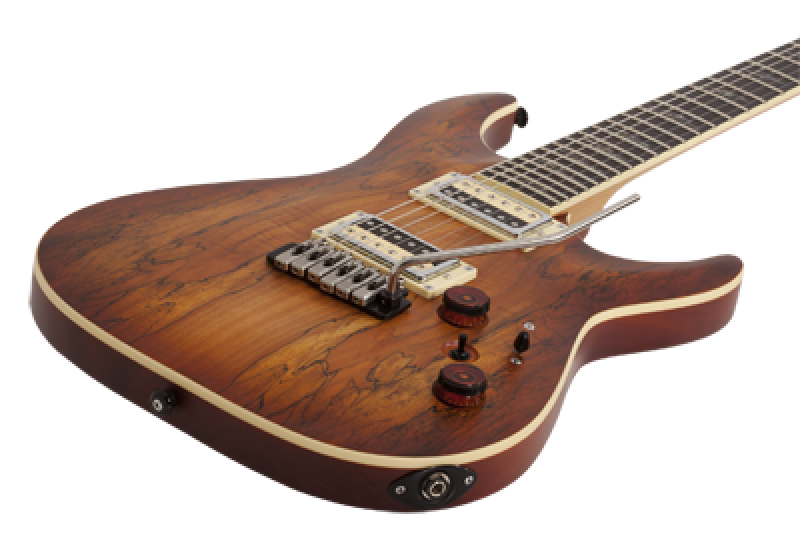 SCHECTER E-Gitarre, C-1 Exotic Spalted Maple, Satin Natural Vintage Bu