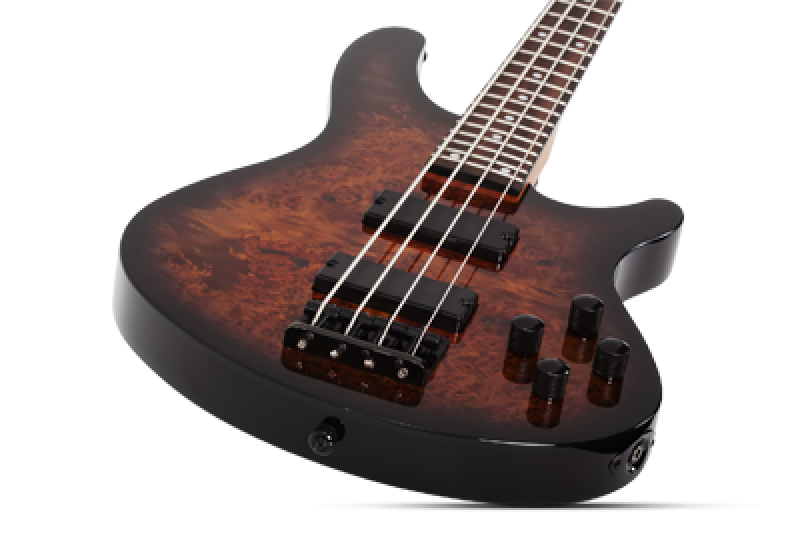 Preview: SCHECTER Bassgitarre, C-4 Standard, Tobacco Burl