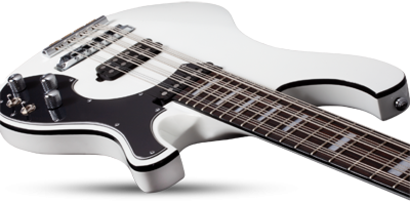 Preview: SCHECTER Bassgitarre, Stargazer-12 Bass, Gloss White