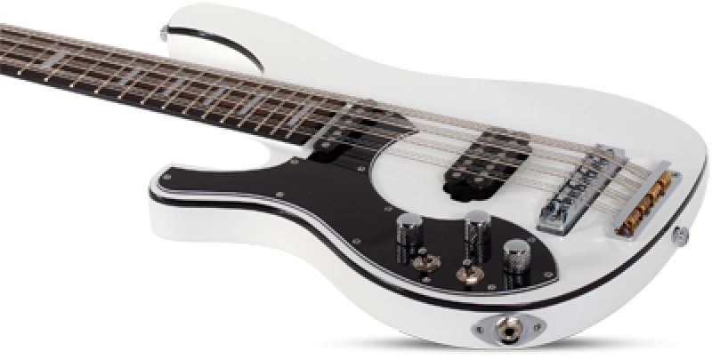 Preview: SCHECTER Bassgitarre, Stargazer-12 Bass, Gloss White, Linkshänder