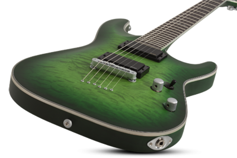 Preview: SCHECTER E-Gitarre, C-1 Platinum, Satin Green Burst
