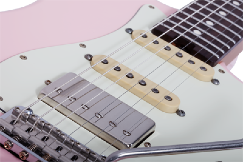 SCHECTER E-Gitarre, Traditional USA Wembley HSS, Shell Pink
