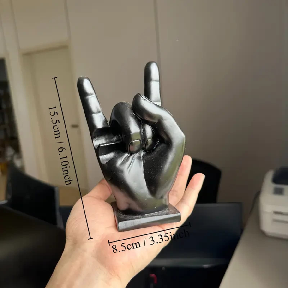ROCK-HUS Stickhalter Hand Anthrazit