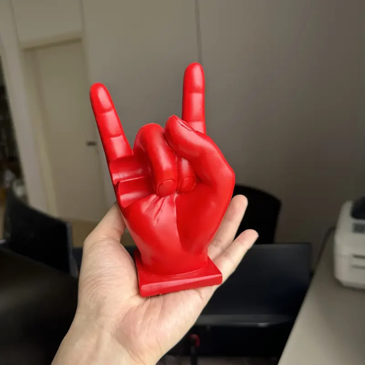ROCK-HUS Stickhalter Hand Rot