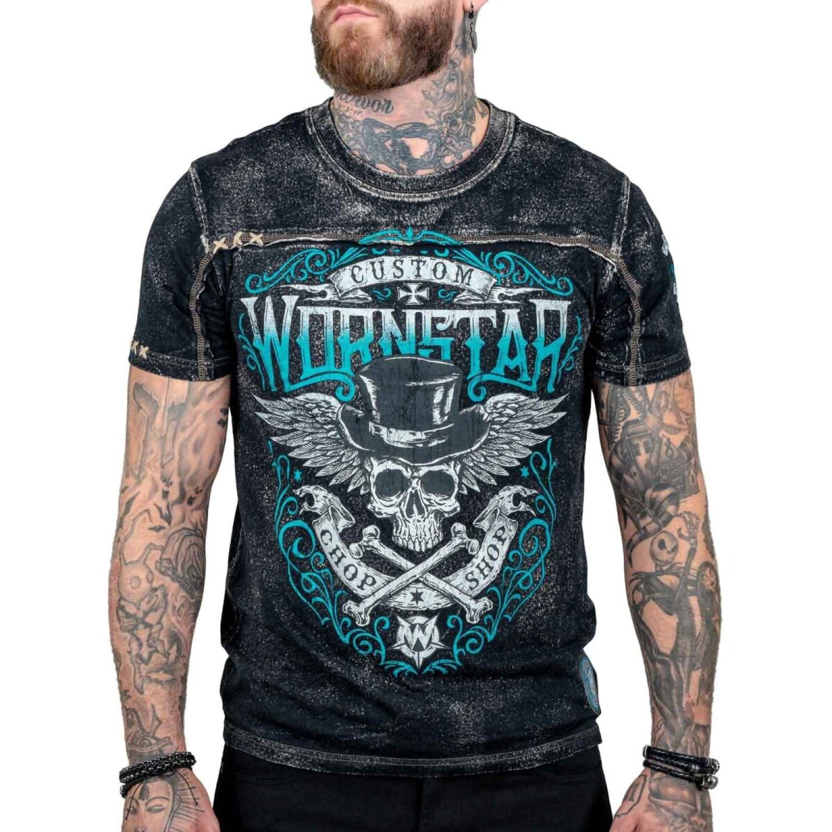 WORNSTAR Herren Artist Asylum Collection Elegantly Wasted Tee - Black T-Shirt schwarz