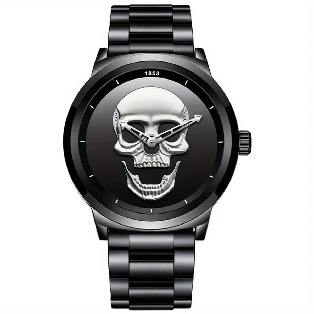 ROCK-HUS Armbanduhr LIGE Skullhead Silber