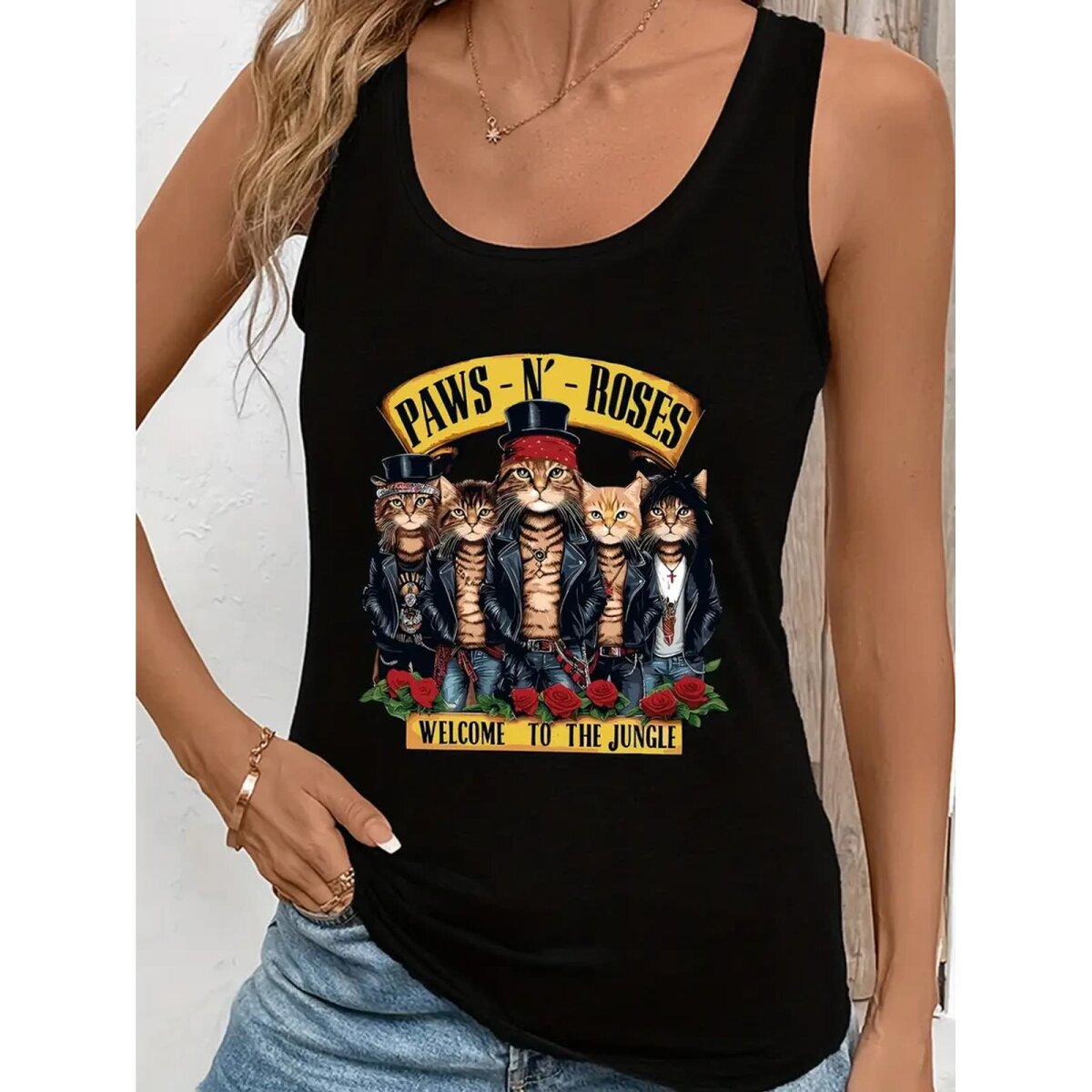 ROCK-HUS TankTop "Paws´n Roses"