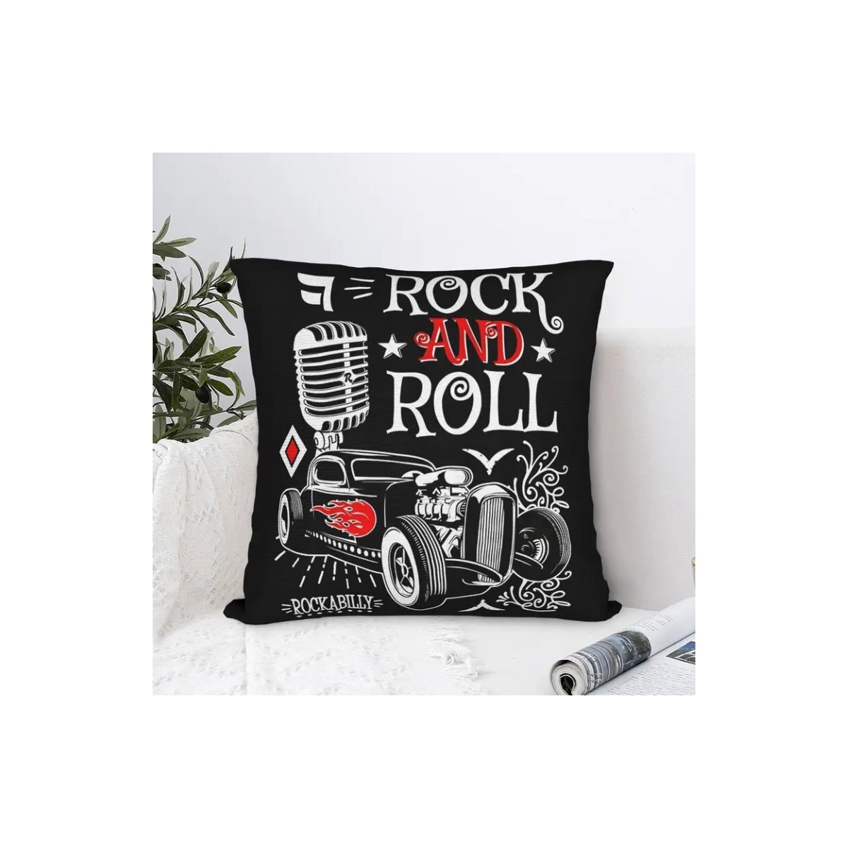 ROCK-HUS Kissenbezug Rockabilly Rock´n Roll HotRod