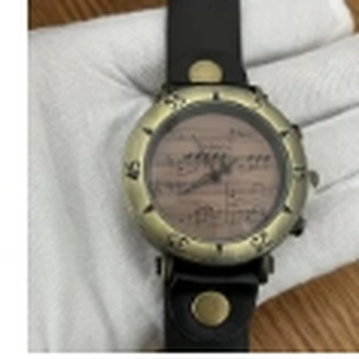 ROCK-HUS Armbanduhr Herren Notenblatt Braun