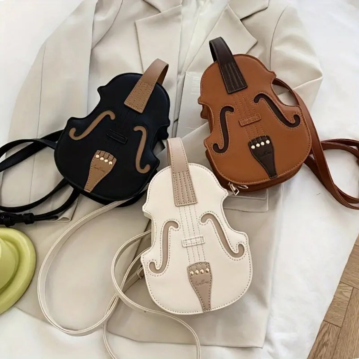 ROCK-HUS Handtasche Violine Weiss