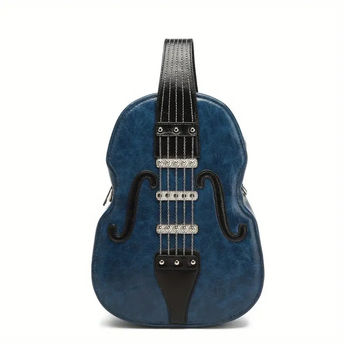 ROCK-HUS Handtasche/Rucksack Violine Groß Blau