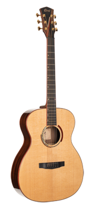 CORT Westerngitarre, Abstract Delta, Natur, Preamp, Koffer