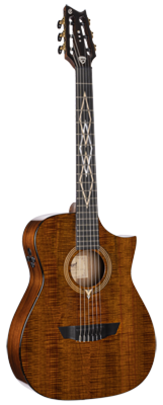 CORT Konzertgitarre, Luxe Nylon, Natur, Preamp, Koffer