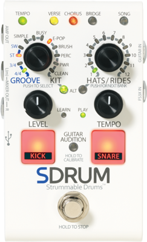 DIGITECH Effektpedal, SDRUM, Strummable Drums