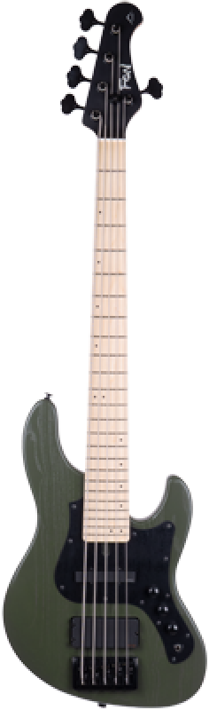 FGN Bassgitarre, J-Standard Mighty Jazz 5 DE, Open Pore Olive Green, S