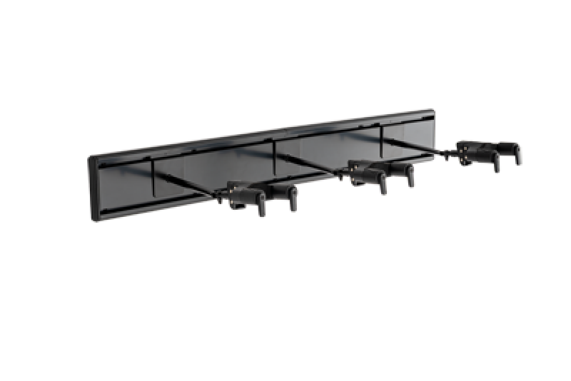 HERCULES Slatwall, für 3 Gitarren, 2x Slatwall, inkl. 3x Wandhalter HC