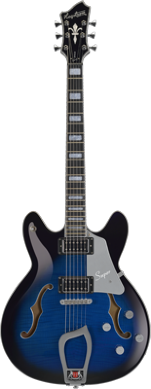 HAGSTROM E-Gitarre, Super Viking, Dark Baltic Sea Flame