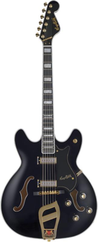 HAGSTROM E-Gitarre, 67' Viking, Black Gloss