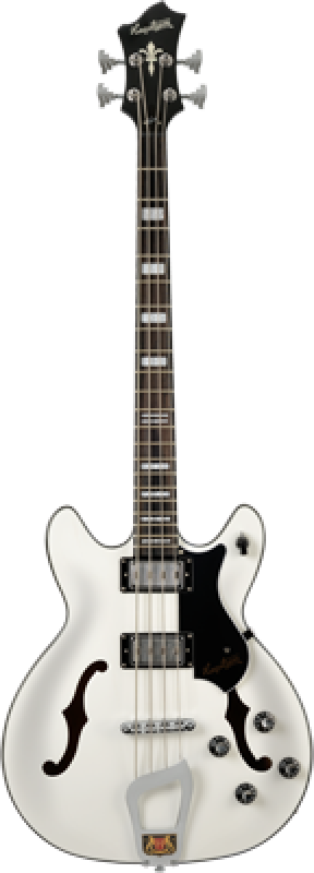 HAGSTROM Bassgitarre, Viking, White Gloss