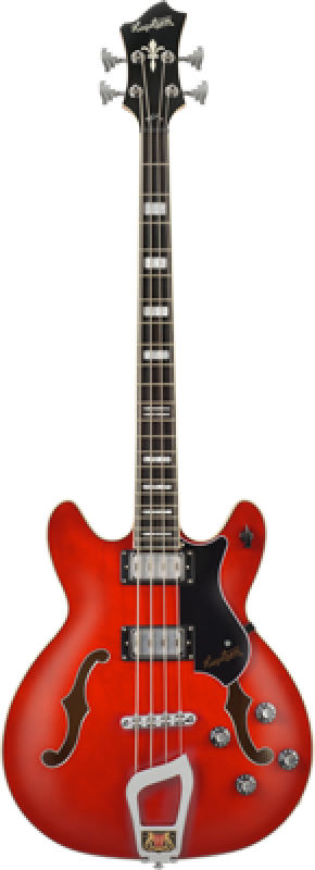 HAGSTROM Bassgitarre, Viking, Wild Cherry Transparent