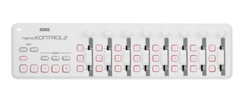 KORG USB-Controller, nanoKONTROL2, 8 Fader, weiß