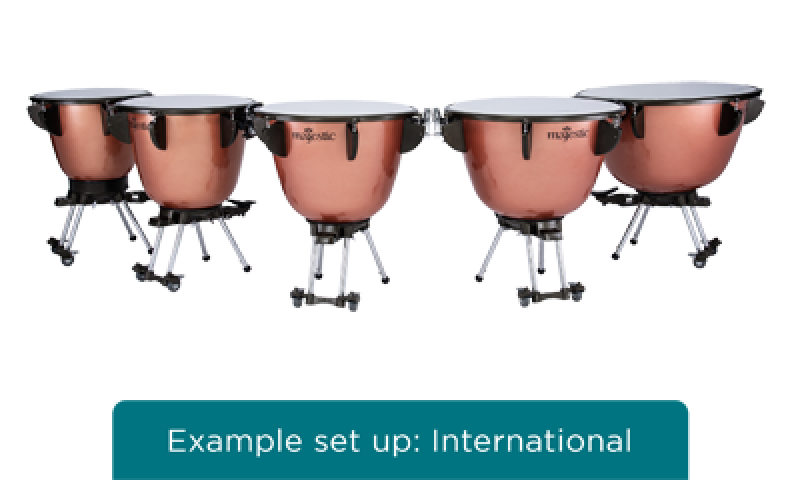 MAJESTIC Pauke, Concert Series, 23", Fiberglas, tiefgezogen, deutsch