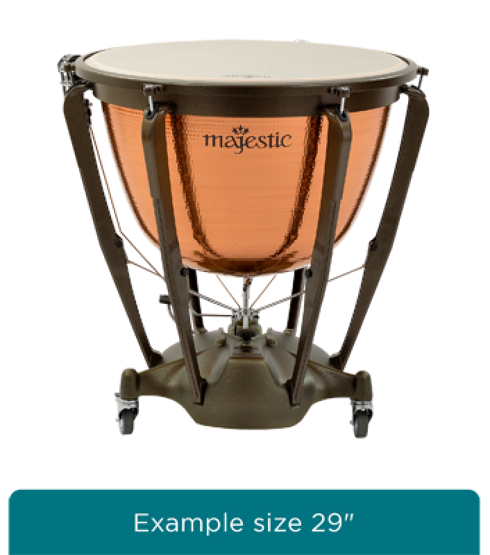 MAJESTIC Pauke, Symphonic Grand Series, 26", Kupfer, gehämmert, tiefge