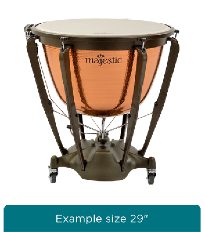 MAJESTIC Pauke, Symphonic Grand Series, 32", Kupfer, gehämmert, tiefge